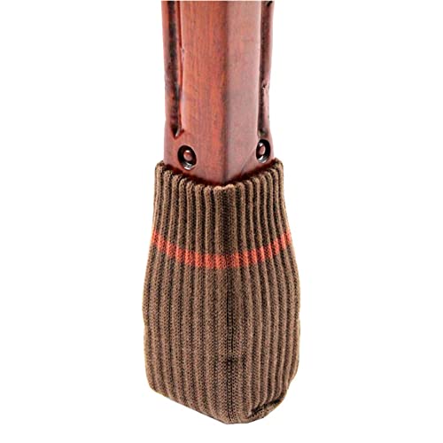 TEKEFT 4 pcs Knitting Wool Furniture Socks Chair Leg Socks Furniture Sliders That Protect Hardwood Floors from Scratches （New Brown） XL