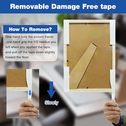 3M Double Sided Tape 0.39"×16.5ft No Residue,Picture Hanging Strips Heavy Duty Mounting Tape, Removable PE Foam Tape Waterproof for Poster Tape, Carpet Tape Rug Gripper,Art & Craft Tape - size: 0.39in×16.5ft