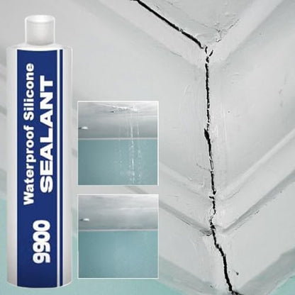 9900 Waterproof Silicone Instant Bond Flexible Sea Temperature Resistance UV-Resistant Adhesive for Roof RV Bathroom Concrete Construction Driveway Marine Window Industry Tile Floor - color: Black