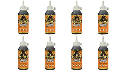 Gorilla Original Gorilla Glue, Brown, Waterproof Polyurethane Glue, 8 Ounce - Expands Into Materials, All Purpose (Pack of 8) - size: 8 Ounce (Pack of 8)