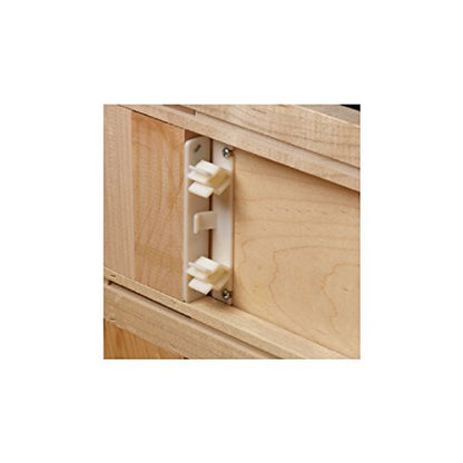 False Front Clips for Kitchen Cabinets or Sink Drawers for 4-1/4" Opening - Kit Includes 2 Male and 2 Female Connectors w/ 8 Screws & Installation Instructions - size: 1 Set