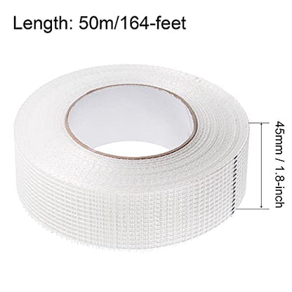 uxcell Drywall Joint Tape Self-Adhesive Fiberglass 1.8-inch x 164-feet Repair Patch Wall Hole Crack Mesh Size 2.8mm - size: 1.8" x 164'