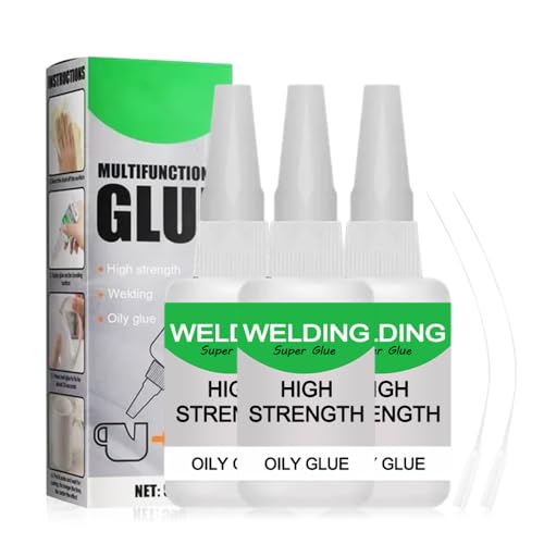 Welding High-Strength Oily Glue, 2026 Upgrade Multifunctional Fast Repair Instant Bonding Welding Glue, Universal Super Glue for Metal, Wood, Ceramics, Leather, Glass- 50 Gram (3 Pack) - color: 3 Pack