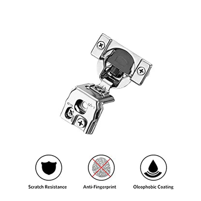 Ravinte 2 Pack 1 Pair 1-1/2 inch Overlay Soft Close Kitchen Cabinet Hinges Stainless Steel Adjustable Kitchen Hinges Satin Nickel Cabinet Hardware - size: 1-1/2 inch Overlay