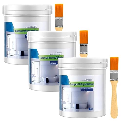 3 PCS Transparent Waterproof Coating Agent, 100 Grams Super Strong Waterproof Anti-Leakage Agent, Invisible Waterproof Agent Transparent Leakage Protection Glue Repairing Leak Waterproof Adhesive (A) - color: A_100G*3PCS