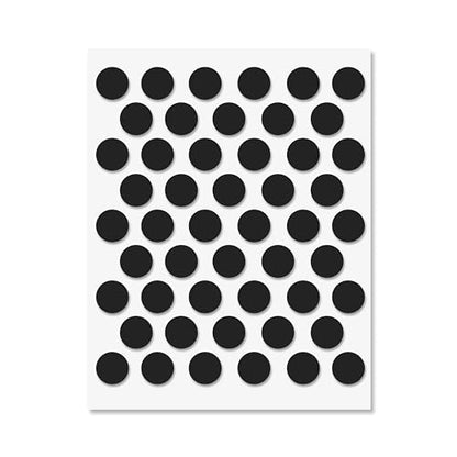 Black Self-Adhesive Screw Hole Stickers - 50 pcs. 0.55 inch / 14 mm Peel Stick Dust Proof Tape, Water Resistance PVC Caps for Wood Cabinets, Furniture, Drawer, Wardrobe, Kitchen, Table - color: Black, size: 0.55 inch - 14 mm