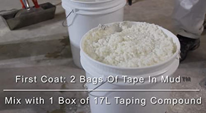 Tape in Mud™ 2025 Version-Fiber Reinforcement additive to Drywall Taping Compound-Finish Drywall Joints Without Tape-Tapeless Drywall Finishing - No More Taping | Save 40% of Labor
