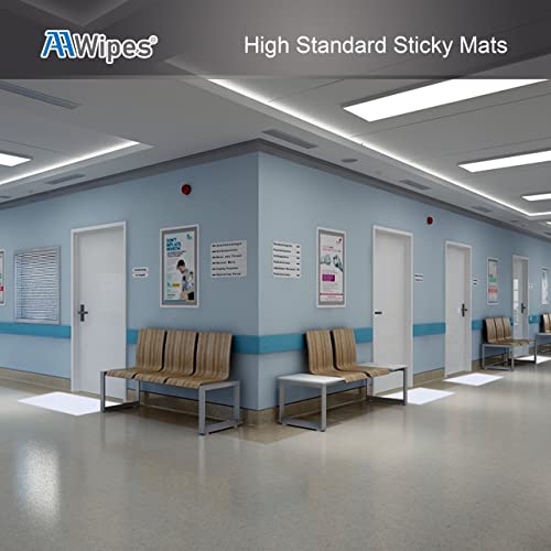 AAwipes Sticky Mats for Dogs or Cats 18" x 24" 300 Sheets (White, Case of 10, 30 Sheets/Mat) Cleanroom Floor Mats/Tacky/Adhesive for Pet, Lab, Hospital, Gym (IPSM-1824-300-W) - size: White 18" x 24"
