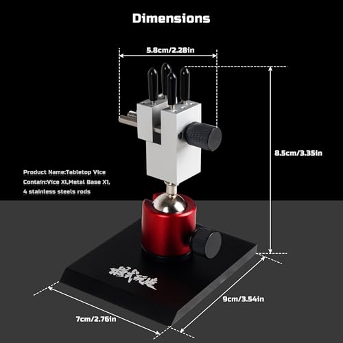 Tabletop Vise Mini Vice Multifunctional Professional Model Building Tool Workbench Vise with Spherical Rotating Metal Base for Hobbies,Jewelry Model Figures Sculpture - style: MS083