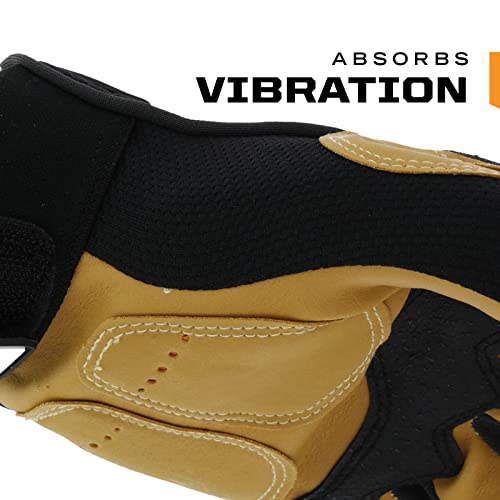 Mechanix Wear Material4x M-Pact Gloves - Abrasion-Resistant Gloves for Hand Safety - Machine Washable - Breathable - Secure Fit - Tear-Resistant - Durable - Brown/Black - Large - size: Large