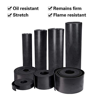 TORRAMI Neoprene Rubber Sheet Roll 1/8 (.125) Inch Thick x 18 Inch Wide x 48 Inch Long for DIY Gaskets, Pads, Seals, Crafts, Flooring,Cushioning of Anti-Vibration, Anti-Slip - size: 18" Wide X 48" Long, style: 1/8 (.125)" Thick