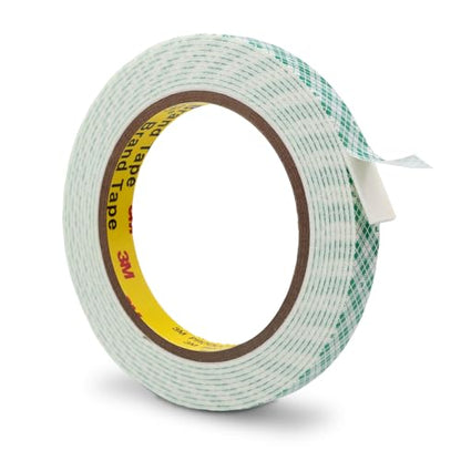3M Double Sided Foam Tape 0.5" x 10Ft, Double Coated Urethane Foam Tape Adhesion Polyurethane for Bonding Attaching Mounting Interior Signage Nameplates DIY Card, 1 Pack, White - size: 0.5" x 10Ft