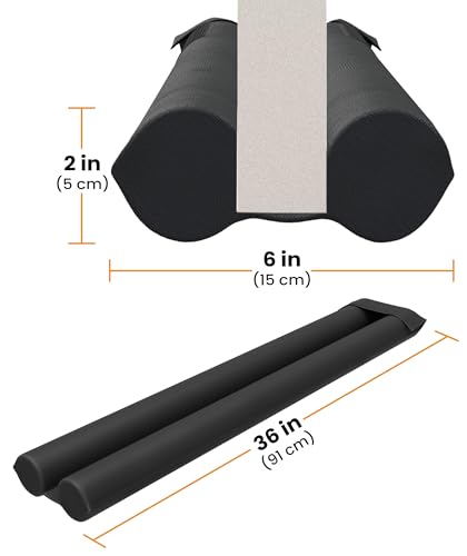 Everlasting Comfort 2 Sided Under Door Draft Stopper for Bottom of Doors - Quick Install, Keeps Heat In & Cold Air Out - Sound Proofing Foam Strip Gap Filler, Noise Blocker for Interior -Fits 30"-36"W