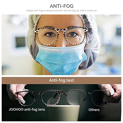 Anti Fog Safety Glasses for Women, Safety Goggles for Nurse, Protective Eyewear, Blue Light Blocking & UV Protection - color: Tortoiseshell