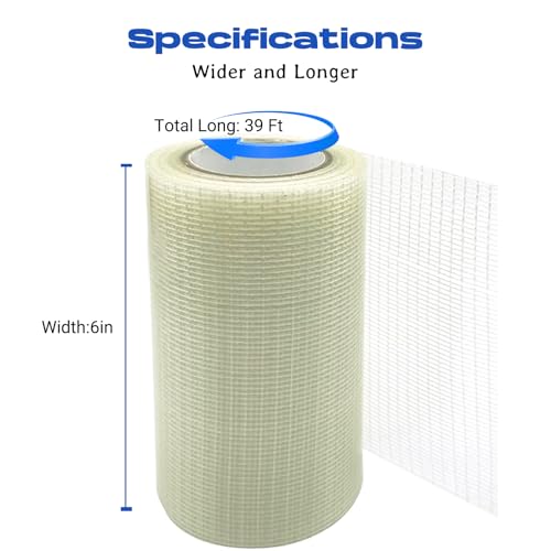 5 in x 39FT RV Awning Repair Tape Kit – Heavy Duty Waterproof Tear Repair Patch for Tarp, Canvas, Tent, Fabric, Canopy, Boat Covers, Sail – Clear Reinforced Fiberglass Repair Tape (6IN×39FT) - size: 6IN×39FT