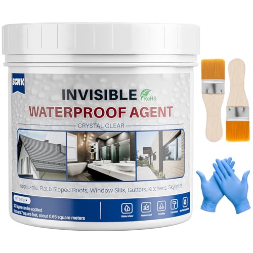 18oz Clear Waterproof Sealant Coating, Polyurethane Leak Repair Agent for Roofs, Bathrooms, Kitchens, Patios, Walls, Indoor and Outdoor Applications - size: 450g