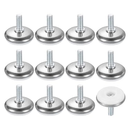 uxcell 12Pcs M6 Thread Furniture Feet Levelers, 28x15mm Adjustable Leveling Table Feet, Screw on Furniture Glide Leveling for Chair Stool Legs, White - color: White, size: M6 x 28 x 15mm