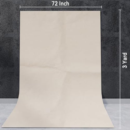 PHOENIX Canvas Fabric by the Yard - 72 Inch x 3 Yard (6 ft x 9 ft) - Cotton Duck Natural Material for Crafts Backing, Drop Cloth for Painting - size: 72" x 3 yard