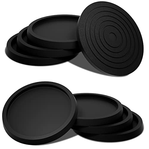 Furniture Coasters Non-Slip Bed Leg Pads Round Rubber Anti Sliding Caster Cups for Hardwood Floors Black 8PCS 2.5inch - size: 2.5in Black 8Pcs
