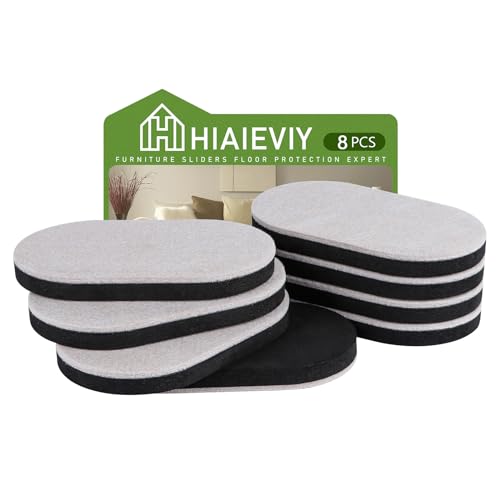 Furniture Sliders for Hardwood Floors, 8pcs 3 1/2" x 6" Heavy Furniture Sliders, Thicken Furniture Moving Pads Sliders to Protect Floors, Quickly and Easily Move Couches/Beds/Armoires