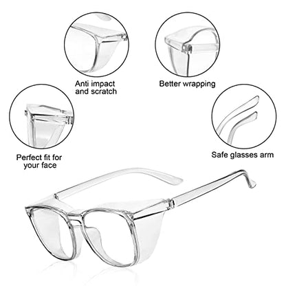 Stylish Safety Glasses Goggles for Women Girls Anti-fog Glasses Protective Eyewear Clear Glasses - color: Pink+clear