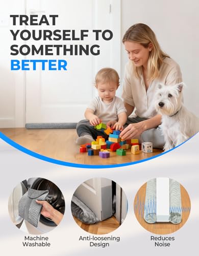 Premium Velvet Under Door Draft Stopper Noise Blocker – Blocks Drafts, Dust, Noise & Light, 32-36 Inch Adjustable Door Sweep Gap Filler Bottom Door with Secure Hook & Loop Tabs - size: 0.25-1.5 inch