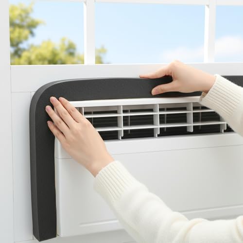 SHENLIU 2 Rolls Foam Weather Stripping with Adhesive, 1.5 Inch x 1.5 Inch High Density Seal Strip Adhesive Closed Cell Weather Strip Total 16 Feet Long for Uneven Gaps Doors Windows