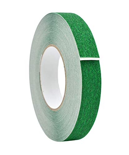 WOD Heavy Duty Anti Slip Tape Green - 1 inch x 60 ft. Non Skid Treads Weather Proof Indoor/Outdoor Traction Tape for No Slip Stairs ASTC32 - color: Green, size: 1 Inch (25mm)