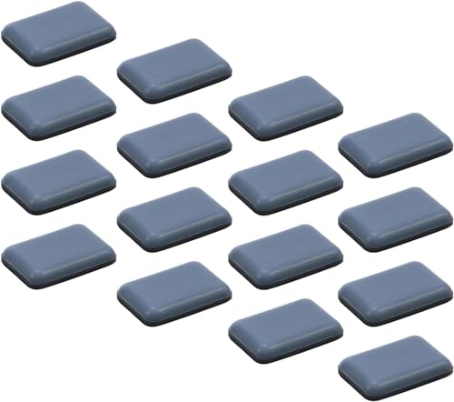MY MIRONEY Rectangle Self-Stick Furniture Sliders 1.4" x 1" Furniture Glides Heavy Duty Adhesive Furniture Movers for Carpet Pack of 16 - style: 1.4" x 1"; Blue; 16PCS