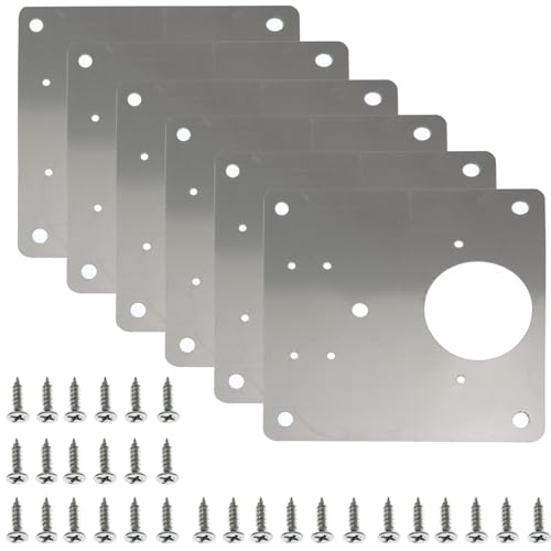 Stainless Steel Cabinet Door Hinge Repair Plate 5 Holes with Screws for Fixing Kitchen Cabinets Wardrobes Dressing Tables Wooden Tables and Chairs Beds and Shelves - style: 5 Holes