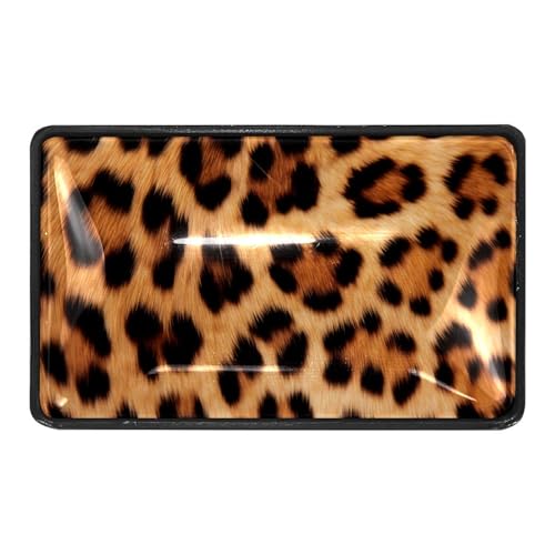 4 Pack Rectangular Black Drawer Pulls with Screws for Cabinets Bookcase Drawers Drawer, Animal Leopard Print - color: color31452