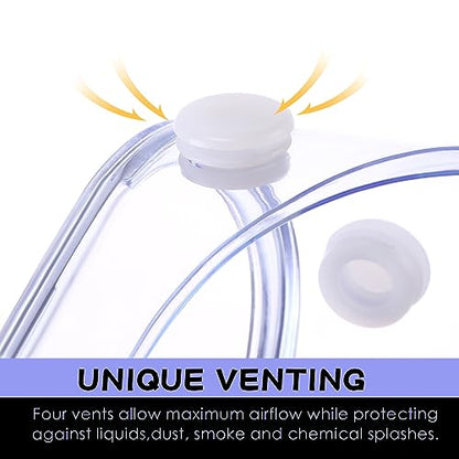 Yunsailing Protective Safety Goggles Lab Over Glasses Clear Anti Fog Eye Protection Goggles for Men Women - color: Clear White