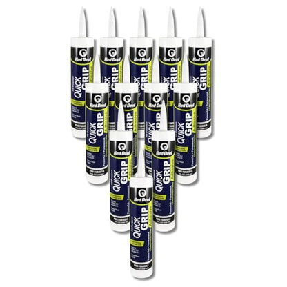 Red Devil 0696 Quick Grip Construction Adhesive, 9 fl oz, White, 12 Pack - size: 12 Pack