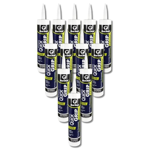 Red Devil 0696 Quick Grip Construction Adhesive, 9 fl oz, White, 12 Pack - size: 12 Pack