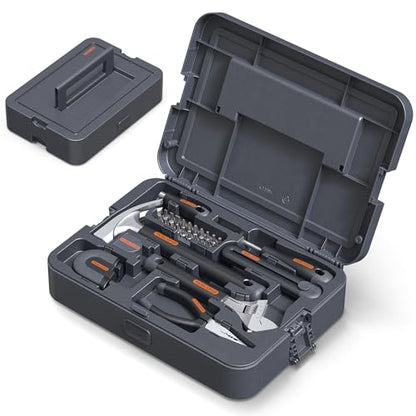 Teslong Basic Tool Kit for Home & Apartment, Compact Lightweight Tool Set for Beginners & Renters, Essential Tools for Quick Repairs with Screwdriver, Wrench & Hammer