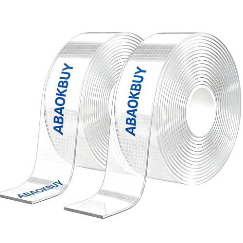 Double Sided Tape, Heavy Duty Nano Adhesive, 1.2inchW Total 33FT, Removable Mounting Wall Safe Tape for Home Office Holiday Party Decorations DIY Accesseries, for Rugs Pictures Photoes Frames - size: 16.5 Ft x 2Pack