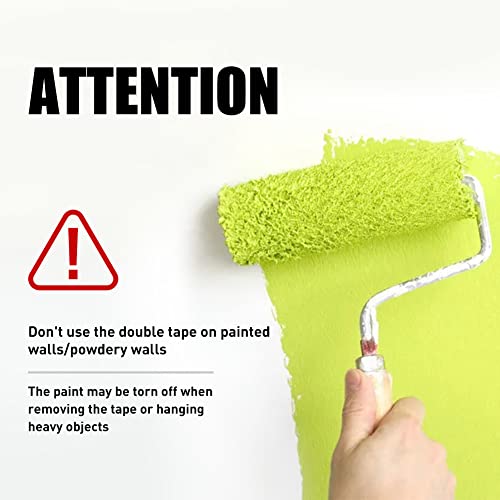 VERSAF Double Sided Adhesive Tape -1/2" 10' Acrylic Transparent Removable No Residue Double Sided Heavy Duty Mounting Tape for Home/Office/Wall Decor(Pack of 1 Roll) - size: 1/2"