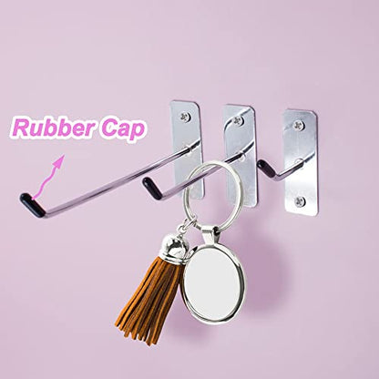 30pcs Wall Mounted Hook Heavy Duty Metal Single Hooks Home Storage Organizer Hanger Stainless Steel Hook Garage Hooks Tool for Garage Shop Retail Office Kitchen Store Display (4in/10cm) - size: 4 IN