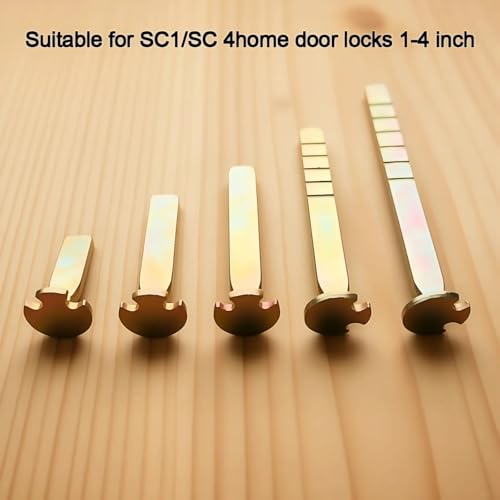 21-Piece Thick Door Lock Extension Kit – Adjustable Deadbolt Tailpiece Set for 1-4 Inch Doors – Fits SC1 SC4 KW1 Keyways – Long Screws – Heavy Duty Door Lock Repair Kit for Patio & Security Doors
