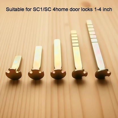 21-Piece Thick Door Lock Extension Kit – Adjustable Deadbolt Tailpiece Set for 1-4 Inch Doors – Fits SC1 SC4 KW1 Keyways – Long Screws – Heavy Duty Door Lock Repair Kit for Patio & Security Doors