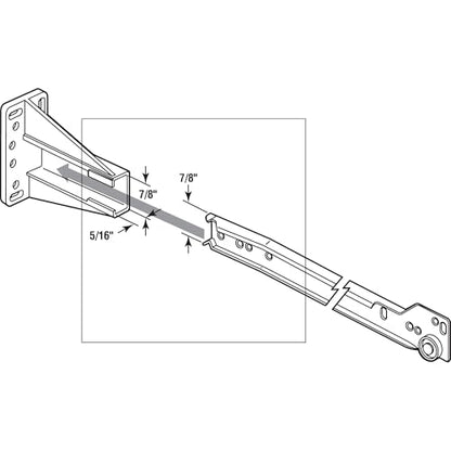 Prime-Line R 7240 Drawer Side Track Brackets, White Nylon (1 Pair)