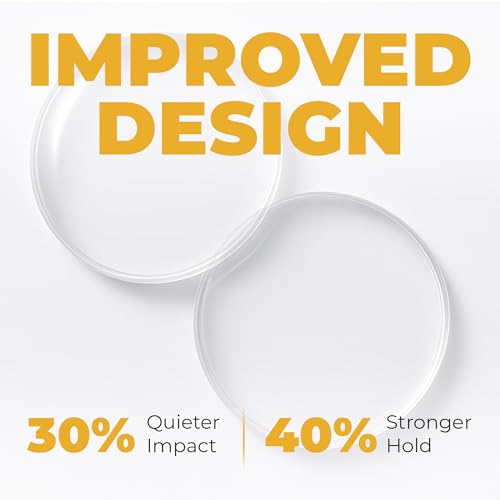 Large 2" Door Knob Wall Protectors – 6 Clear Self-Adhesive Silicone Bumper Pads in Hemispherical Shape – Noise Dampening Wall & Furniture Guards by VELLAX - style: Hemispherical Pads