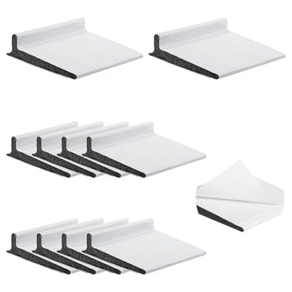 Hecila 10 Pcs Self-Adhesive Door Corner Seals Weather Stripping Door Seal Strip for Door-Frame Filler Seal Strip Stopper Raised Behind Weatherstripping for Noise Isolation and Weather