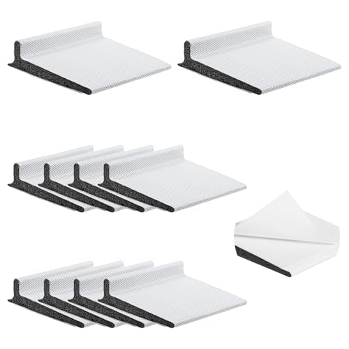 Hecila 10 Pcs Self-Adhesive Door Corner Seals Weather Stripping Door Seal Strip for Door-Frame Filler Seal Strip Stopper Raised Behind Weatherstripping for Noise Isolation and Weather