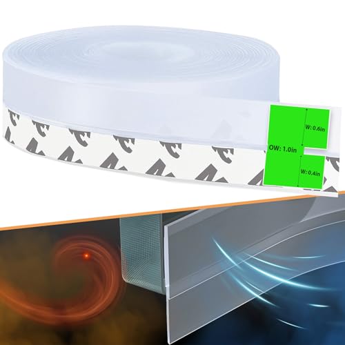 Weather Stripping Silicone Seal Strip, Weather Stripping Door Bottom Seal Strip - House and Glass Shower Doors Silicone Sealing for Door and Windows Gaps of Collision and Side, (Transparent) 25MM… - color: Transparent, size: 1.0 in-16.5ft