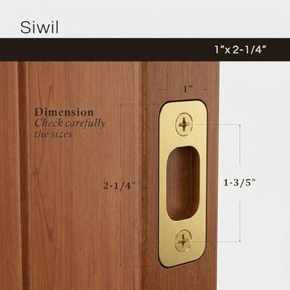 Deadbolt Strike Plate, Round Corner, Solid Stainless Steel, 1" X 2 1/4“, Heavy Duty - 1 Pack, Gold - color: Gold