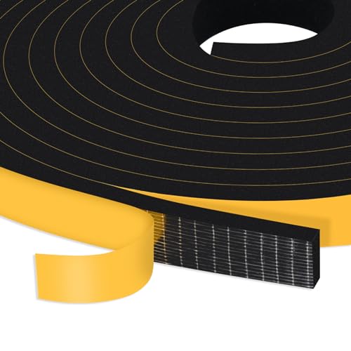 Weather Stripping Door Seal Strip, Strong Adhesive Doors and Windows Insulation Soundproof Weatherproof Foam Tape for Sliding Door, Front Door Frame, Window, Lightproof(1/2 In x 1/4 In x 13Ft) - size: 1/2 In x 1/4 In x 13Ft