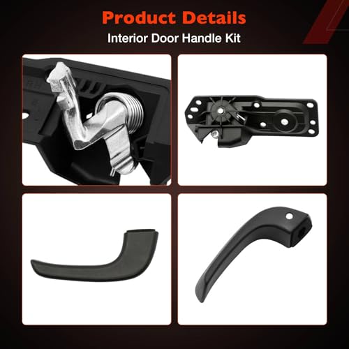 ATRACYPART Interior Door Handle Kit Front Rear Right Passenger Side| for 2007-2014 Chevy Silverado Tahoe Suburban Avalanche, GMC Sierra Yukon, Cadillac Escalade | Replaces# 20833602, 20871483, 80375 - color: Passenger Side