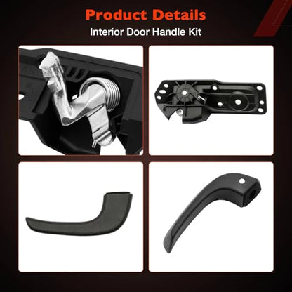 ATRACYPART Interior Door Handle Kit Front Rear Right Passenger Side| for 2007-2014 Chevy Silverado Tahoe Suburban Avalanche, GMC Sierra Yukon, Cadillac Escalade | Replaces# 20833602, 20871483, 80375 - color: Passenger Side
