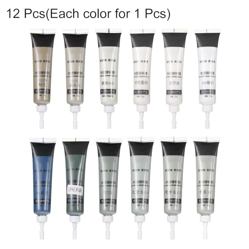 HARFINGTON 12 Colors Wood Filler Scratch Repair Kit Touch Up Filler Wood Paint for Repairing Scratches Cracks Holes on Wooden Floors Cabinet, Table, Space Gray Series - color: Space Gray Series